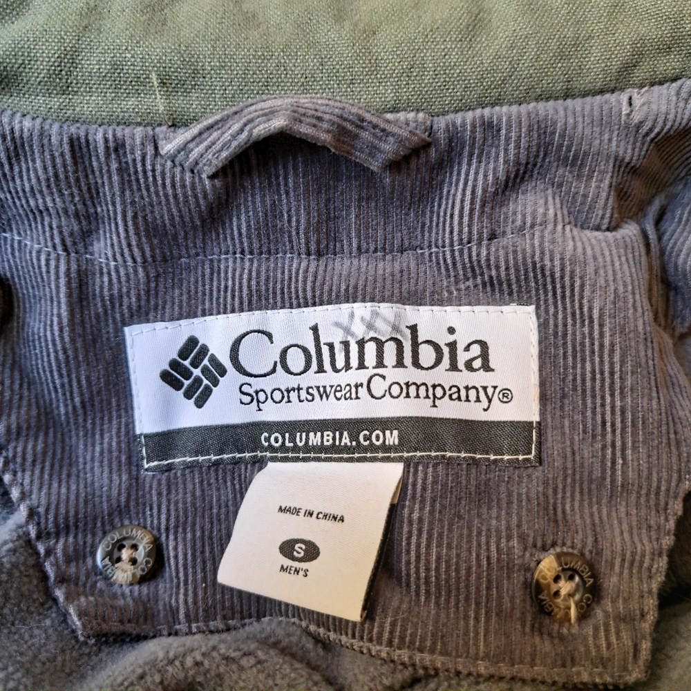 COLUMBIA Vintage Canvas Corduroy Collar Double Layered 2 Seasons Jacket Size S - Picture 11 of 12